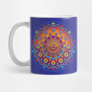 Vivid Floral Mandala Mug